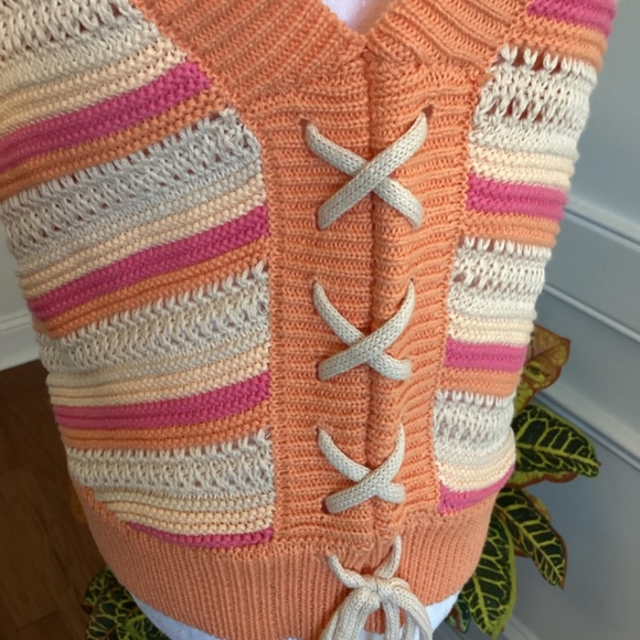 WIDE STRAP LACE UP SIDES Color: PAPAYA) ( Size: Large) - Picture 8 of 9